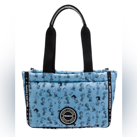 Marc Jacobs Handbags - Marc Jacob’s x Peanuts Snoopy Character Printed Blue Nylon Puffy Tote NWOT
